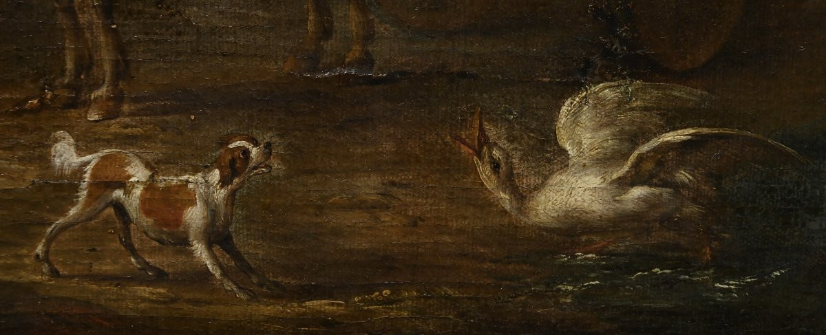 Villaggio Contadino Olio su Tela - Olanda XVII Secolo-photo-1